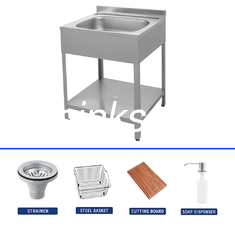 Elegante Single Bowl Stainless Steel Sink Design de cima ou de baixo