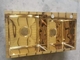Gota da bacia de Matte Black Kitchen Sink Double do ouro do espelho em 3.5mm