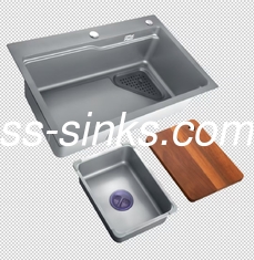Polidor de esquina de aço inoxidável lavatório de cozinha 18G gauge para cozinhas compactas