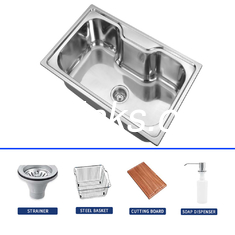 50/50 Split Basin Double Bowl SS Lava-louças de cozinha com torneira electroplated