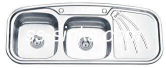R15 Corner Radios Submount Sink de cozinha de aço inoxidável para design de cozinha elegante e atemporal
