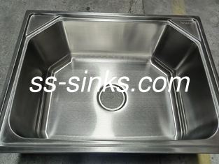 Monte superior grande hexagonal de aço inoxidável Single Bowl Sink Above Counter