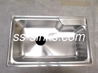 Uma peça retangular polida de aço inoxidável Single Bowl Sink