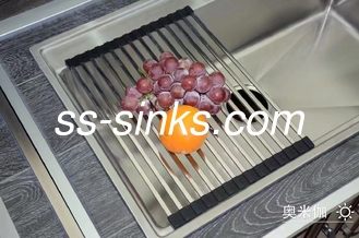 DIY personalizado de aço inoxidável Single Bowl Lavabo feito à mão com acessórios