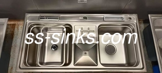 Topmount Sink de cozinha Double Bowl para desempenho e fácil instalação