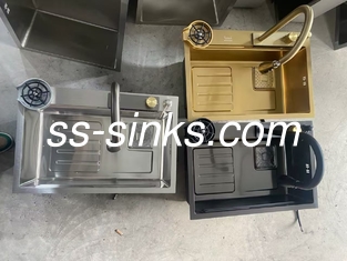 Submount Corner Lavabo de cozinha de aço inoxidável com até você Instalação necessária