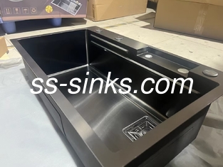 Cuadrado escovado Single Bowl Undermount Lave com superfície lisa e fácil de limpar