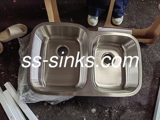 1.0mm 1.2mm espessura submontar lavatório de cozinha de aço inoxidável design de gabinete retangular fácil instalação