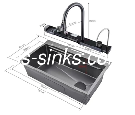 Topmount Laveira de cozinha para gabinete de 36 polegadas 21cm profundidade de taça 3 furos de torneira e mais Top escolha