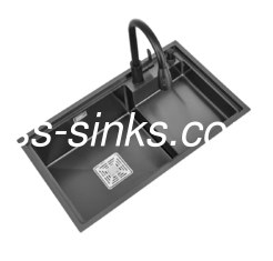 Lave de cozinha de aço inoxidável de esquina moderna combinação perfeita de estilo e função com hardware de montagem incluído