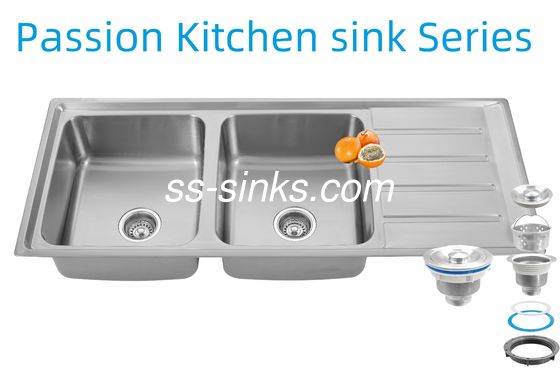 Pia de cozinha de canto em aço inoxidável de 1200 X 500 mm, com colocação de dreno traseiro para a cozinha do seu restaurante