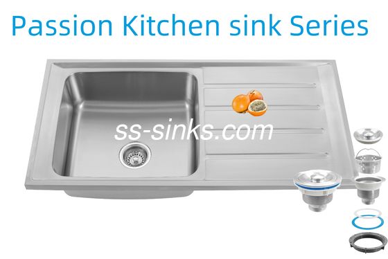 Pia de Cozinha Moderna com Escorredor e Dreno Traseiro para Cozinhas Contemporâneas