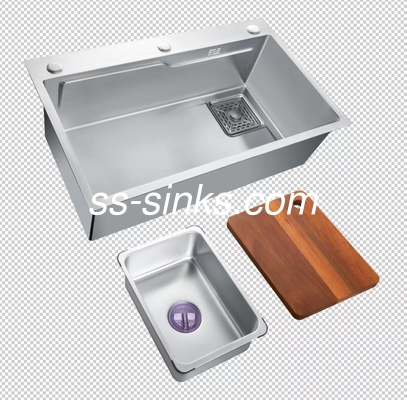 Polidor de esquina de aço inoxidável lavatório de cozinha 18G gauge para cozinhas compactas