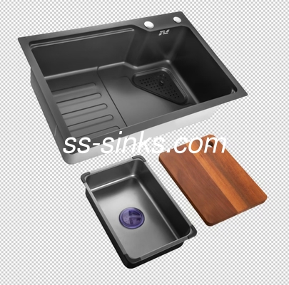 Polidor de esquina de aço inoxidável lavatório de cozinha 18G gauge para cozinhas compactas