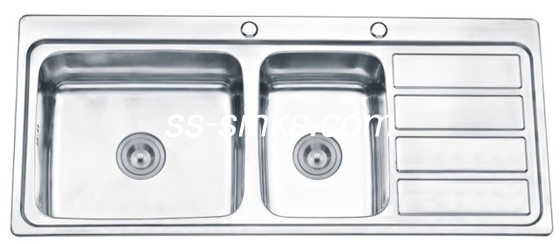 R15 Corner Radios Submount Sink de cozinha de aço inoxidável para design de cozinha elegante e atemporal