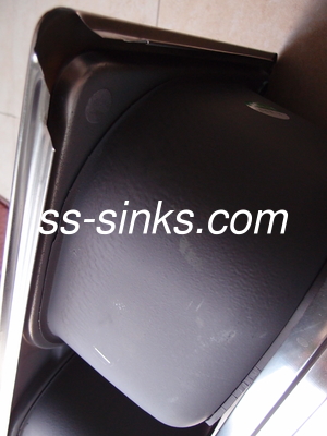 Esquina cozinha de aço inoxidável Sink Bowl Profundidade 9 polegadas e cesta para design de cozinha moderna