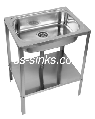 Monte superior de aço inoxidável Sink Stand Finish escovado Altura 75 Cm