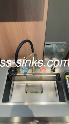 Lava-louças de cozinha de aço inoxidável com acessórios
