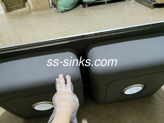 Grande tamanho igual de tigela de cozinha de aço inoxidável Double Bowl Sink