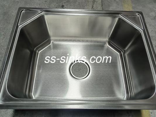 Monte superior grande hexagonal de aço inoxidável Single Bowl Sink Above Counter