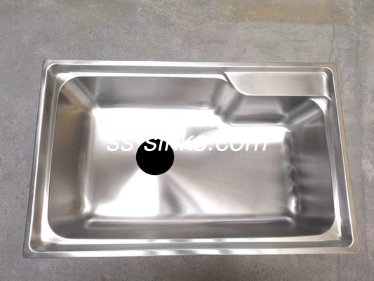 Uma peça retangular polida de aço inoxidável Single Bowl Sink