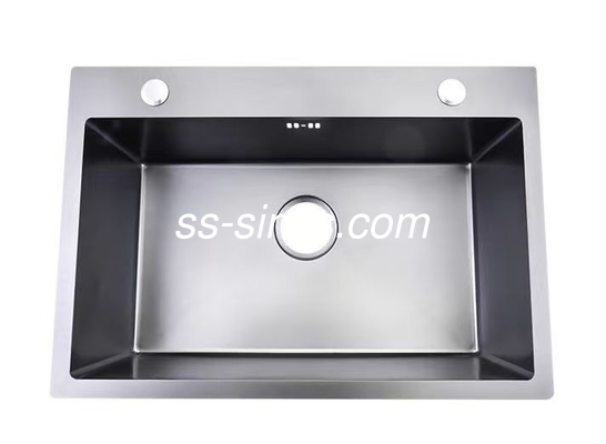 Finish polonês Topmount Lava-louças de cozinha com 1 tigela OEM dimensões exteriores incluídas