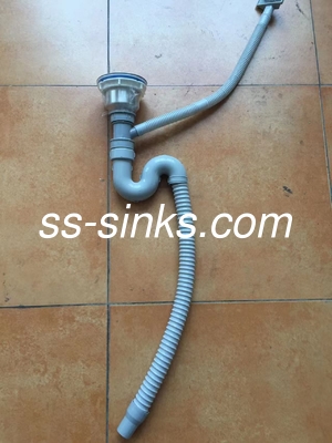 Estação de Trabalho de Taça Dupla Laveira de Cozinha de Fabricação Manual Polaca Com Drainboard