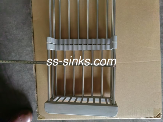 Nickel quadrado única tigela Submontável Lavatório de cozinha de aço inoxidável