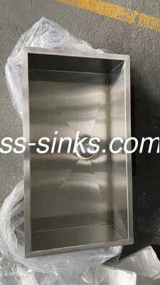 DIY personalizado de aço inoxidável Single Bowl Lavabo feito à mão com acessórios