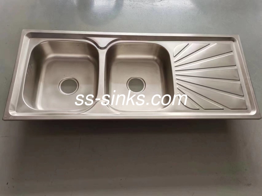 1 torneira de aço inoxidável retângulo duplo lavatório de tigela para cozinha