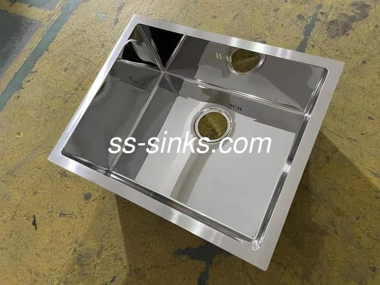 Submontado Laveira feita à mão Double Bowl 220mm profundidade da tigela e instalação conveniente