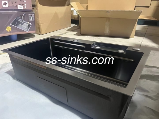 Cuadrado escovado Single Bowl Undermount Lave com superfície lisa e fácil de limpar