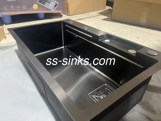Cuadrado escovado Single Bowl Undermount Lave com superfície lisa e fácil de limpar