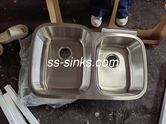 1.0mm 1.2mm espessura submontar lavatório de cozinha de aço inoxidável design de gabinete retangular fácil instalação