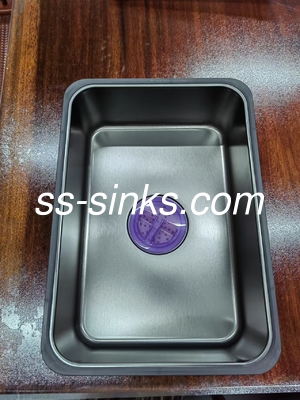 Lava-louças de cozinha de aço inoxidável preto com espessura de 1,2 mm e fácil limpeza