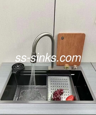 Rose Gold Corner Lava-louças de aço inoxidável combinação definitiva de estilo e função