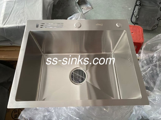 K-20000 Lava-louças de cozinha de montagem superior com 1 furo de torneira e profundidade de 21 cm
