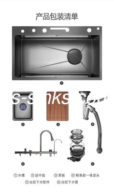 Topmount Laveira de cozinha para gabinete de 36 polegadas 21cm profundidade de taça 3 furos de torneira e mais Top escolha