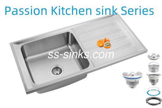 Pia de Cozinha Moderna com Escorredor e Dreno Traseiro para Cozinhas Contemporâneas