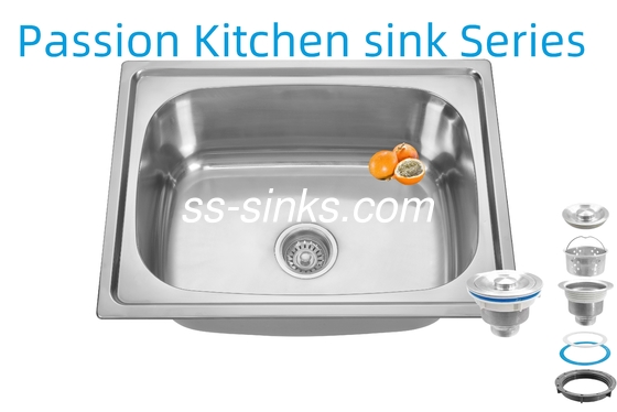 21cm Profundidade da tigela Avental Lave de cozinha de aço inoxidável 3,5 polegadas Abertura do dreno para desempenho