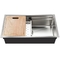 Escorredor de pratos de aço inoxidável de prata 1.2mm de Matt Black Undermount Sink With