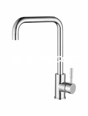 Torneira móvel da banca da cozinha do punho de Chrome 1,8 galões pelo minuto