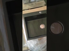 pia de aço inoxidável cor preta, feita à mão, com montagem superior, escorredor de 110mm